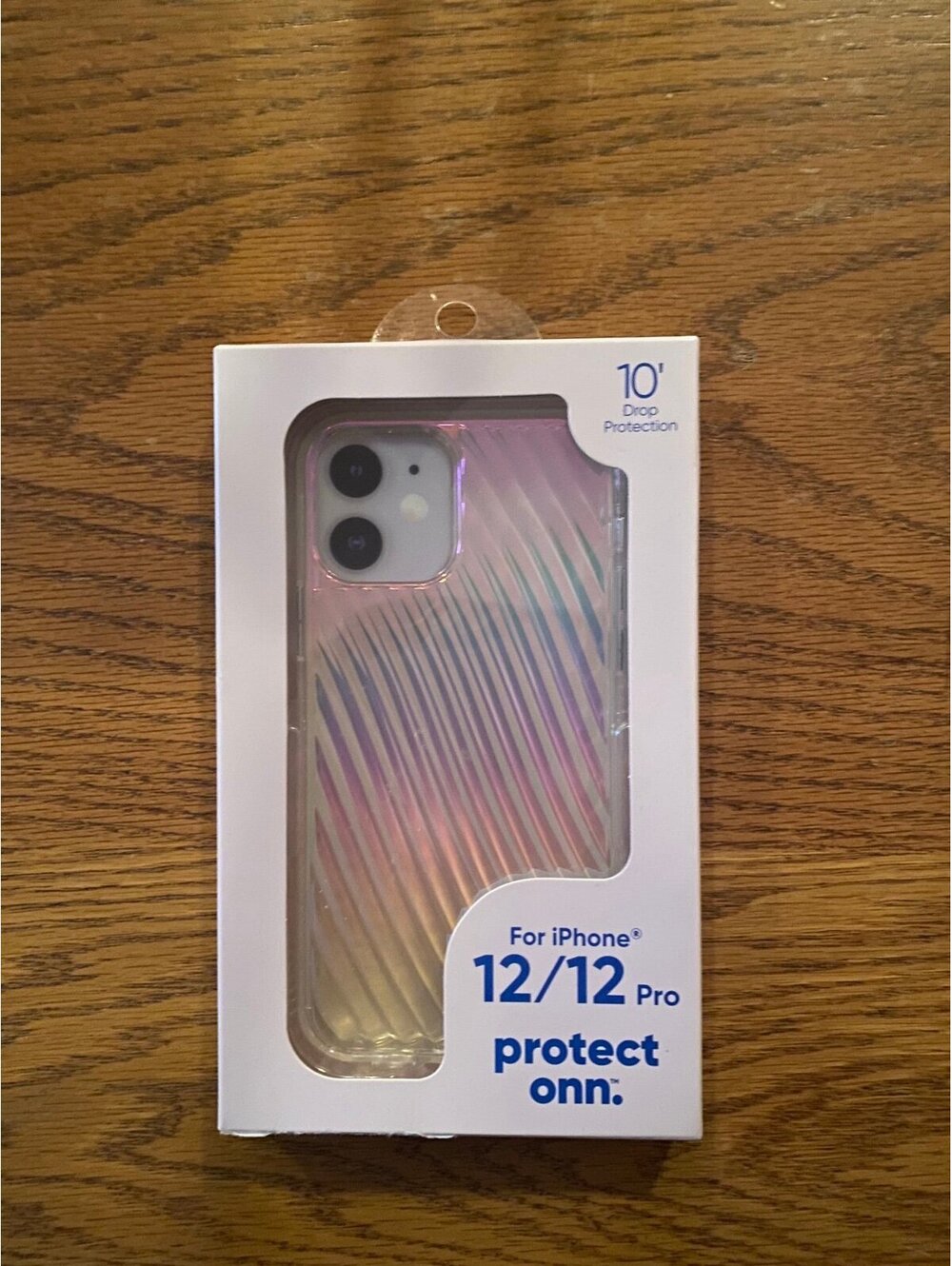Protect onn case for iPhone 12/12 Pro Iridescent Ridges